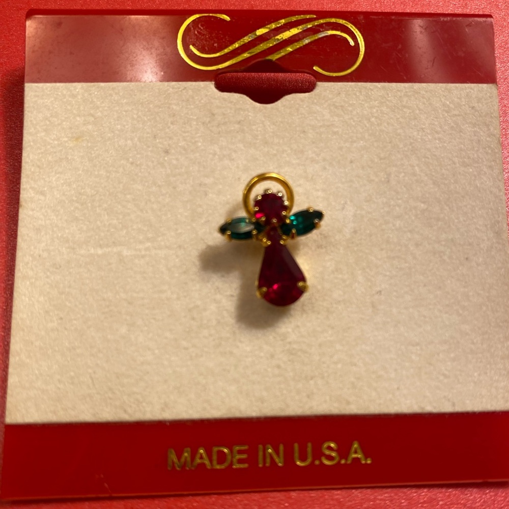 Vintage Holiday Angel Lapel Pin